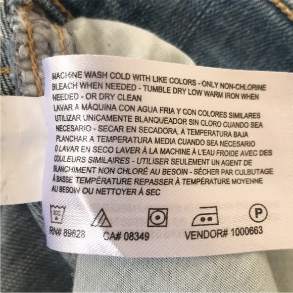 Elle Moss Jordan High Waist Straight Leg Raw Hem Jeans Light Wash - Picture 9 of 15